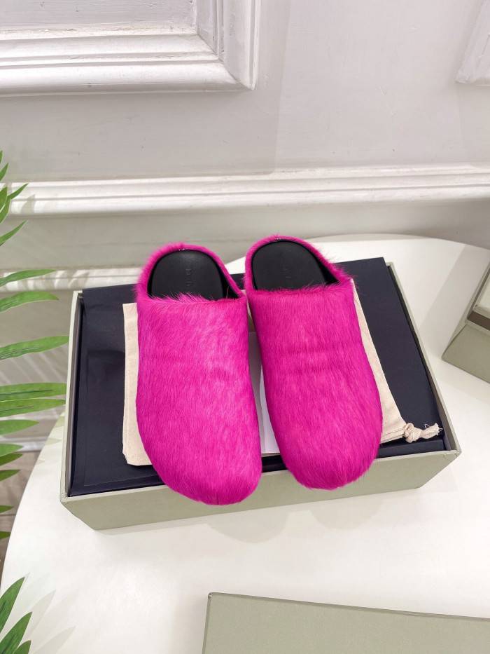 Marni fluffy open back slippers SBMS004601P4122