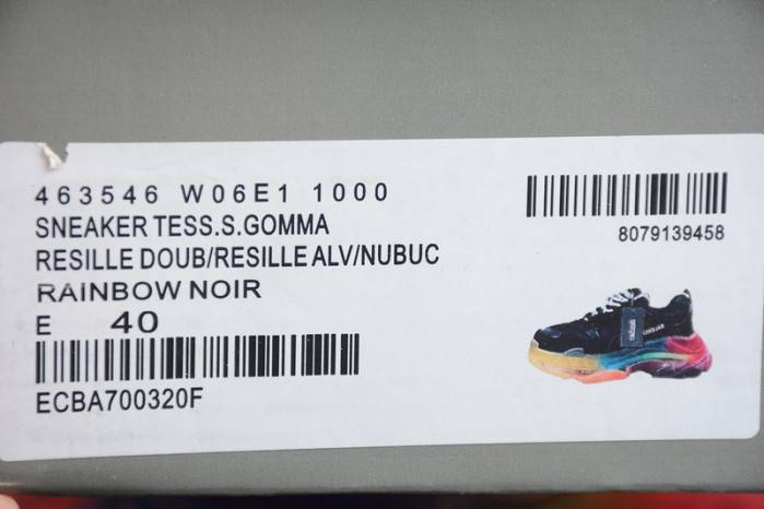 BLCG Sneaker Triple.s.Gomma Black-Rainbow Noir