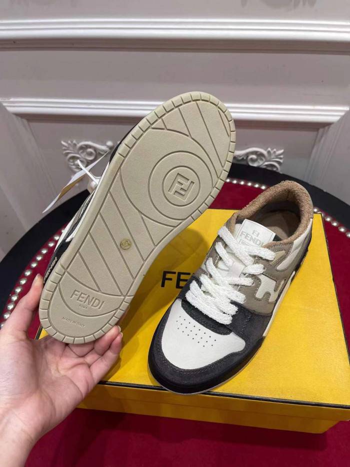 F**di match multicolor leather low-tops