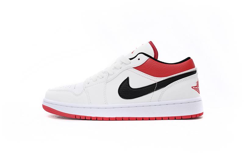 Air Jordan 1 Low White University Red Black
