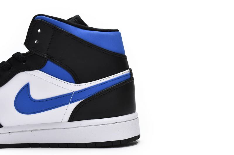 Air Jordan 1 Mid White Black Racer Blue