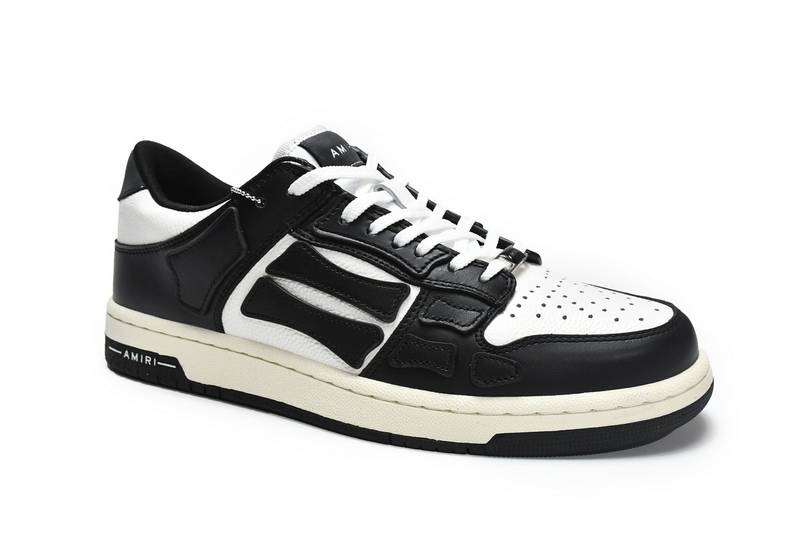 AMIRI Skel Panelled Top Low Black White