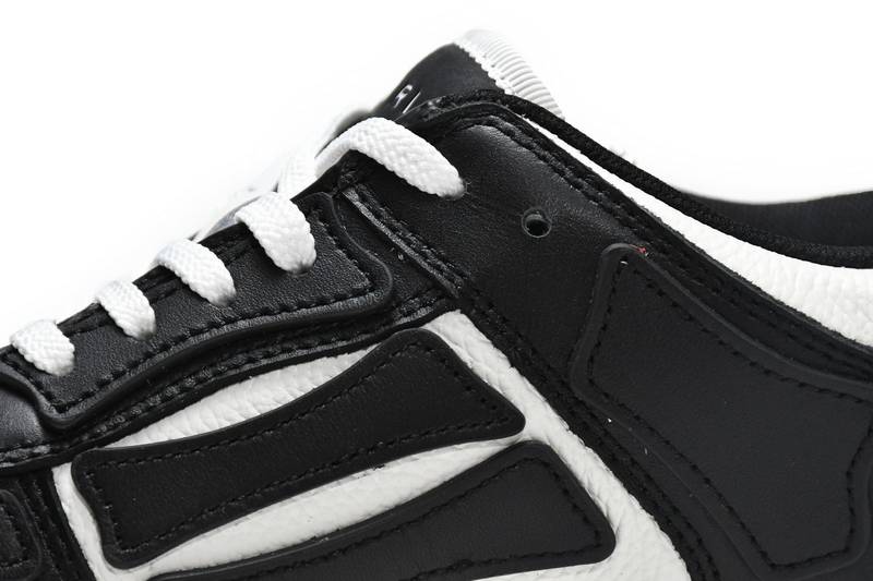 AMIRI Skel Panelled Top Low Black White