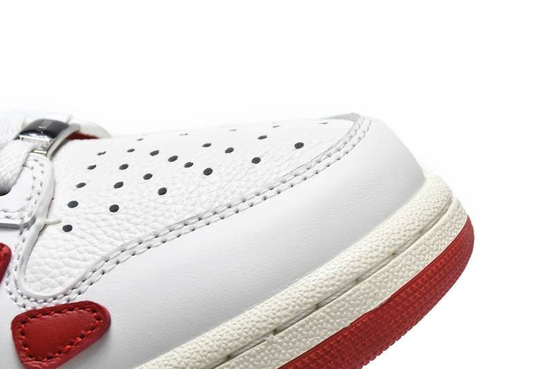 AMIRI Skel Panelled Top Low White Red