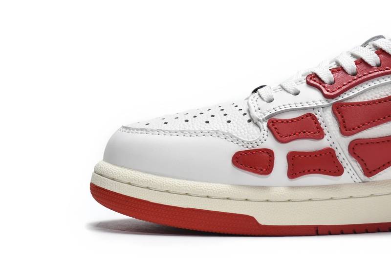AMIRI Skel Panelled Top Low White Red