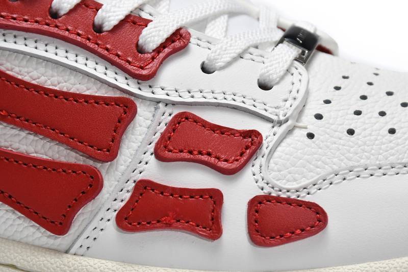 AMIRI Skel Panelled Top Low White Red