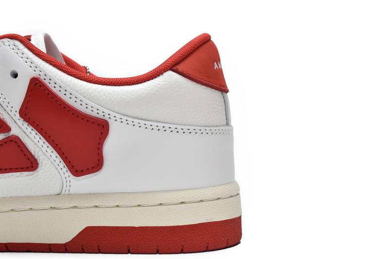 AMIRI Skel Panelled Top Low White Red