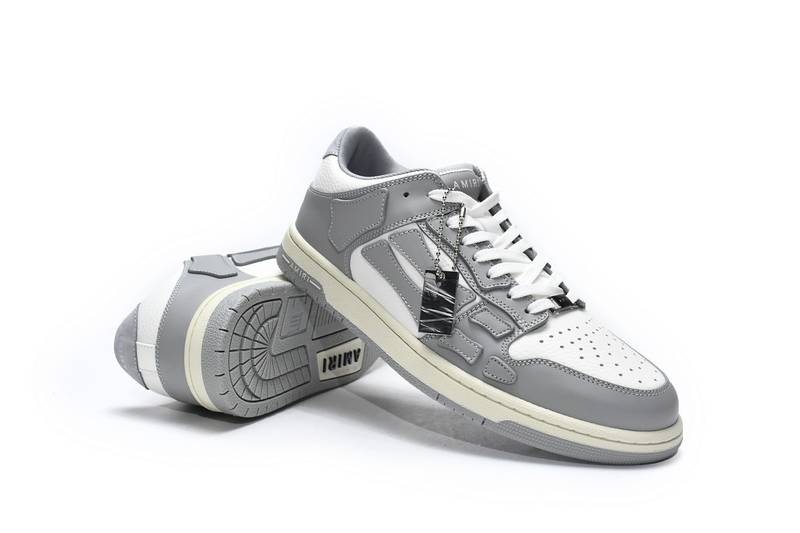 AMIRI Skel Panelled Top Low Whtie Grey