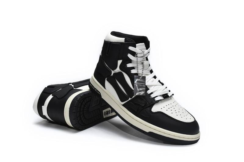 AMIRI Skel Top High Black White