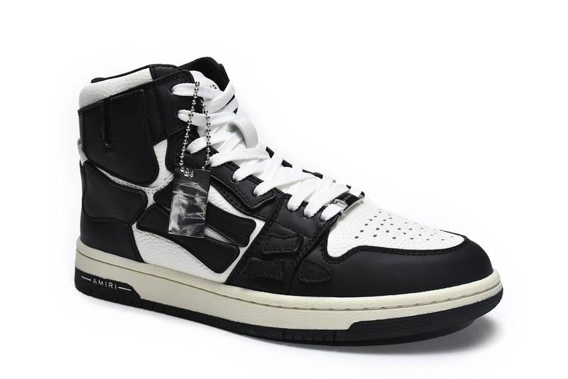 AMIRI Skel Top High Black White