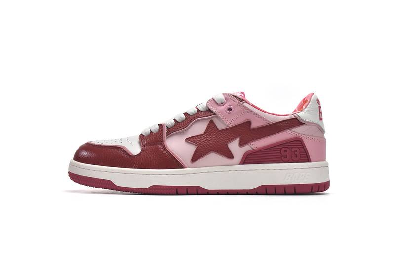Bape Sk8 Sta Low Qingshan white red