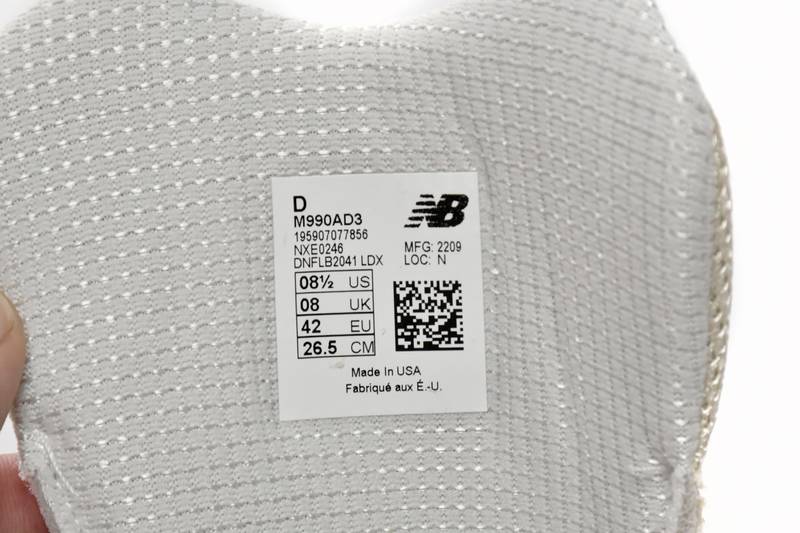 New Balance 990v3 MiUSA Teddy Santis Moonbeam