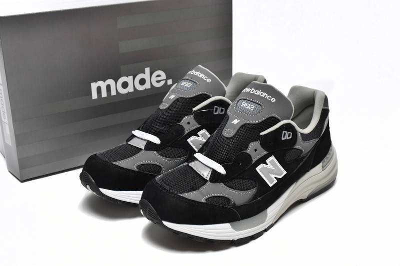 New Balance 992 Black Grey Suede