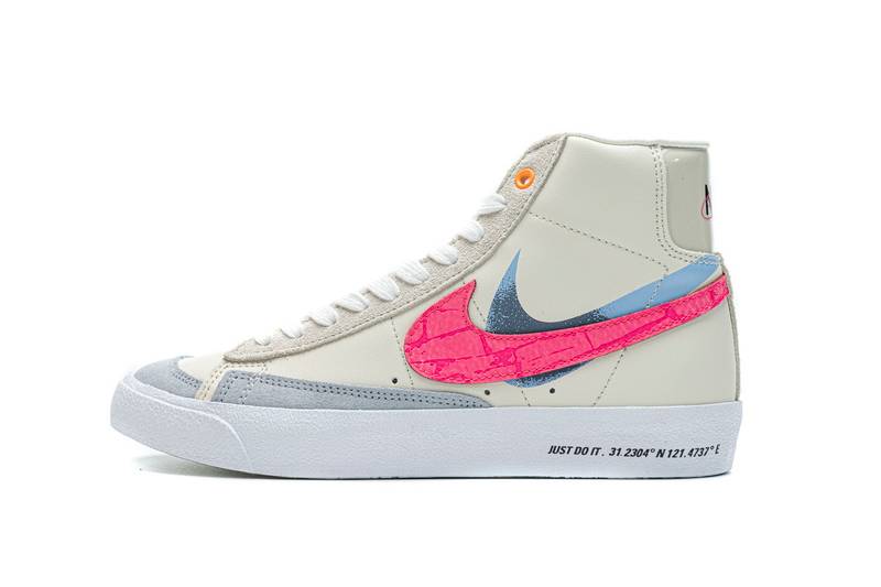 Nike Blazer Mid 77 Beige Pink Blue