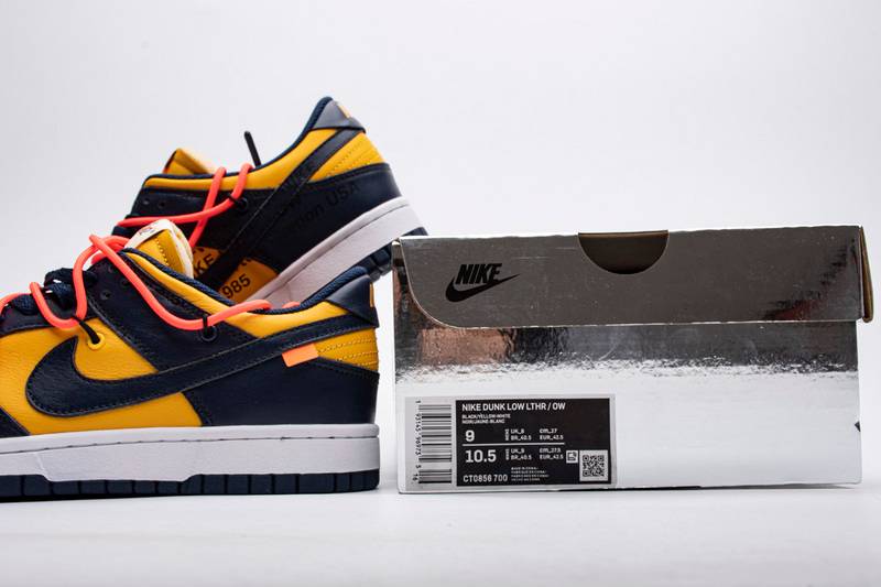 Nike SB Dunk Low Off-White White Michigan