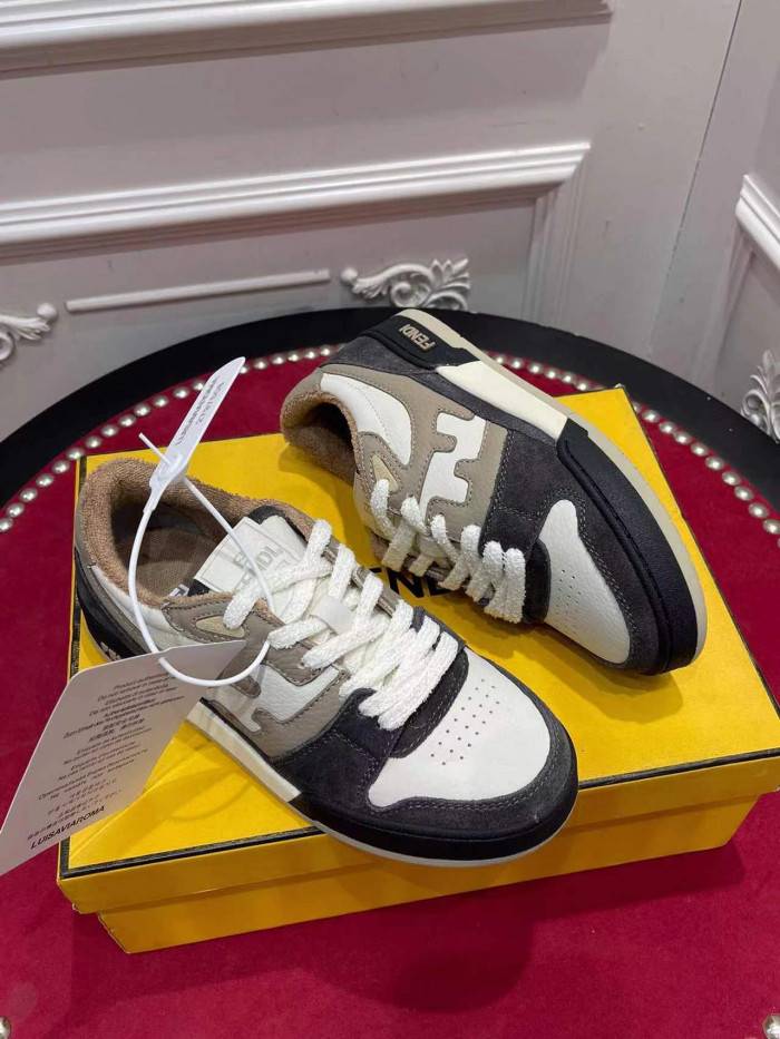 F**di match multicolor leather low-tops