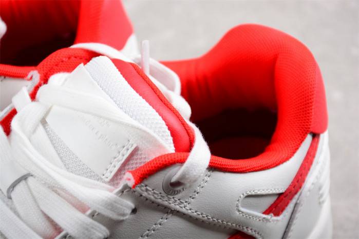 OFF-WHITE Out Of Office “OOO” Low Tops Black White Red OMIA189S23LEA0012511