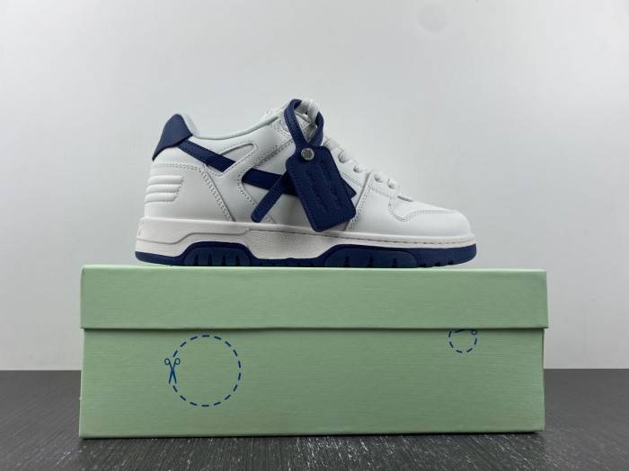 OFF-WHITE Out Of Office “OOO” Low Tops Dark Blue White EA001_0142
