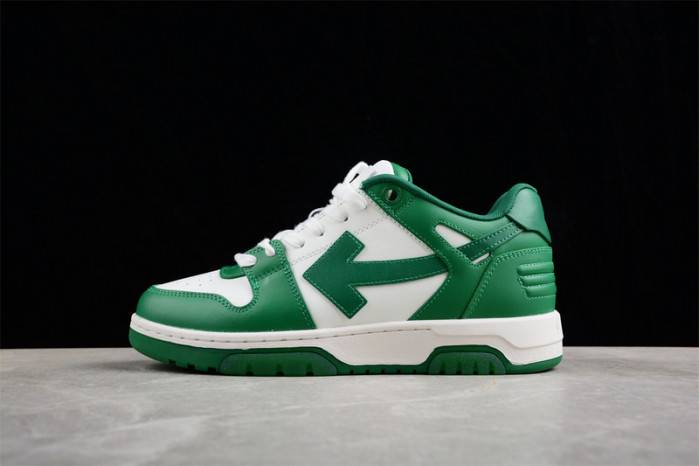 OFF-WHITE Out Of Office “OOO” Low Tops Green White 236121002