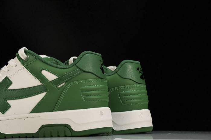 OFF-WHITE Out Of Office “OOO” Low Tops Green White 236121002
