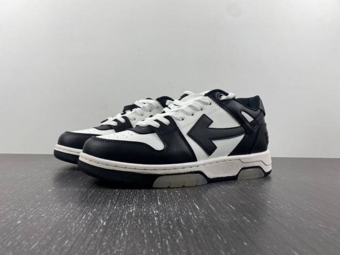 OFF-WHITE Out Of Office OOO Low Tops White Black White A004_1004