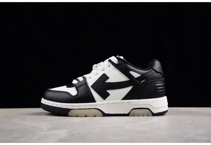 OFF-WHITE Out Of Office OOO Low Tops White Black White A004_1004
