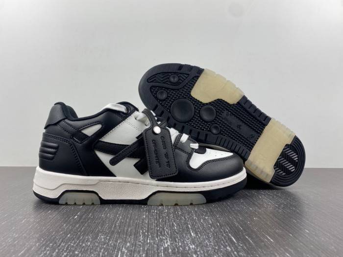 OFF-WHITE Out Of Office OOO Low Tops White Black White A004_1004