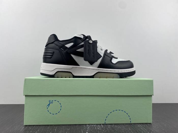 OFF-WHITE Out Of Office OOO Low Tops White Black White A004_1004