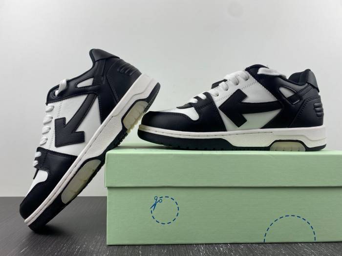 OFF-WHITE Out Of Office OOO Low Tops White Black White A004_1004