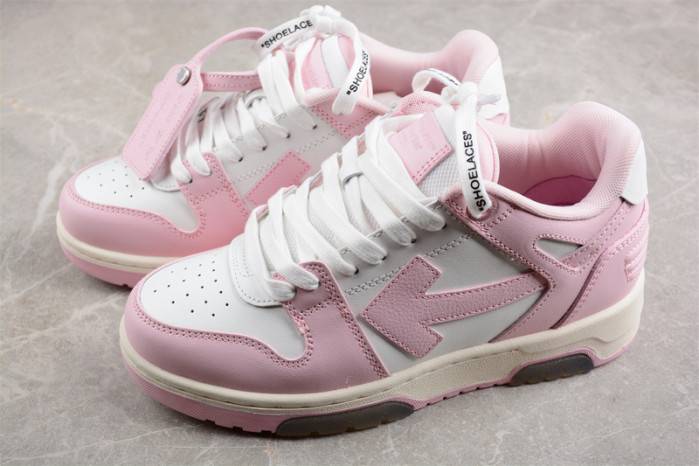 OFF-WHITE Out Of Office “OOO” Low Tops pink White 236121003