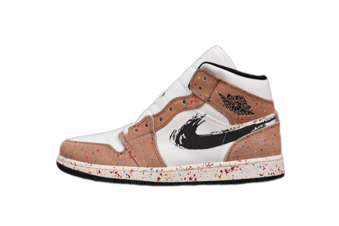 Air Jordan 1 Mid SE ‘Brushstroke Paint Splatter’ DA8005-100